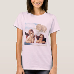 Sistine Madonna 2 Angels by Raphael T-Shirt