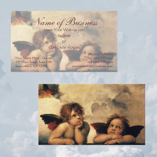 Sistine Madonna Angels by Raphael Raffaello Business Card
