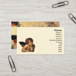Sistine Madonna Angels by Raphael Sanzio Business Card