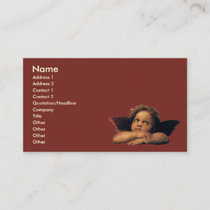 Sistine Madonna Angels by Raphael Sanzio Business Card