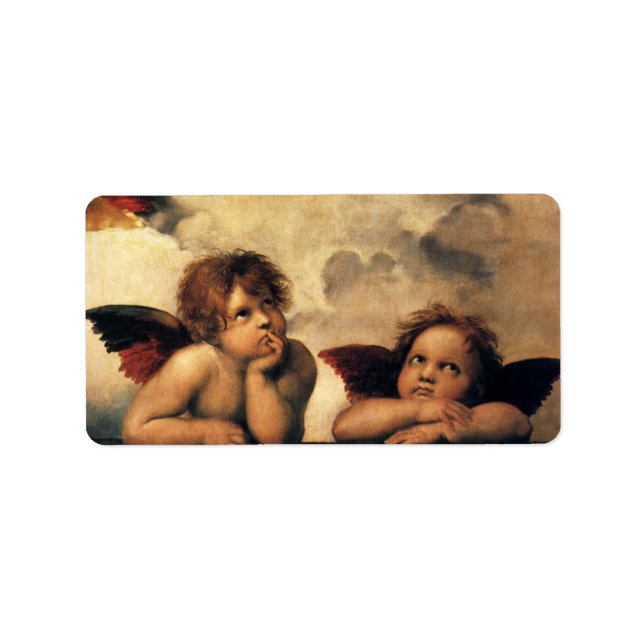 Sistine Madonna Angels by Raphael Sanzio Label (Front)
