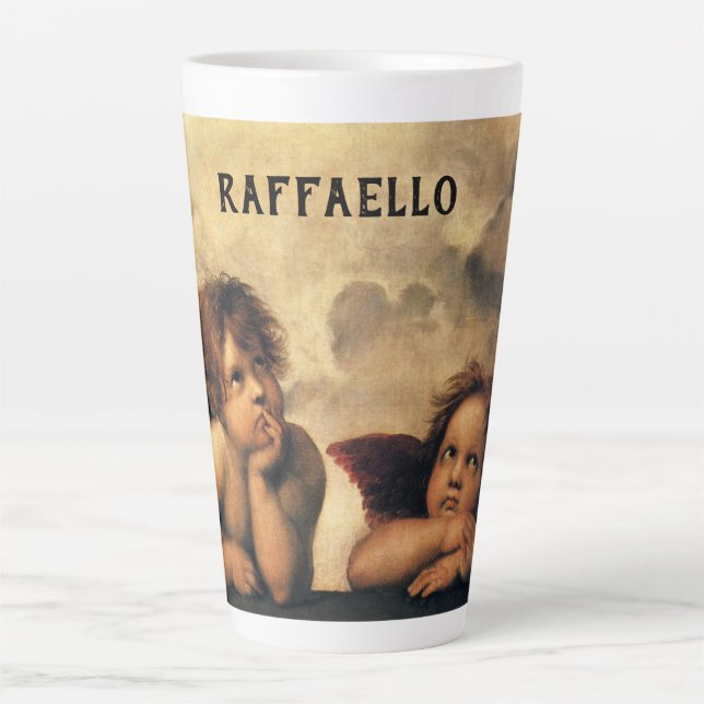 Sistine Madonna Angels by Raphael Sanzio Latte Mug (Front)