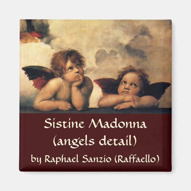 Sistine Madonna Angels by Raphael Sanzio Magnet (Front)