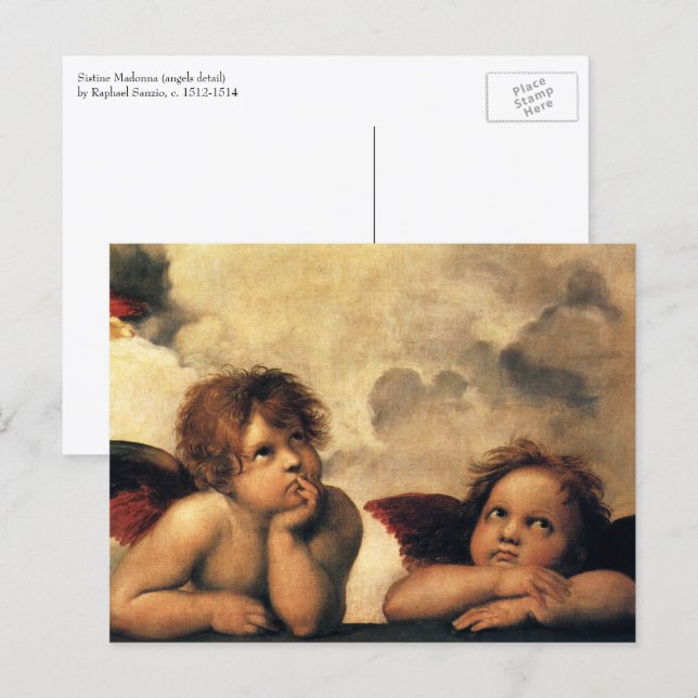 Sistine Madonna Angels by Raphael Sanzio Postcard (Front/Back)