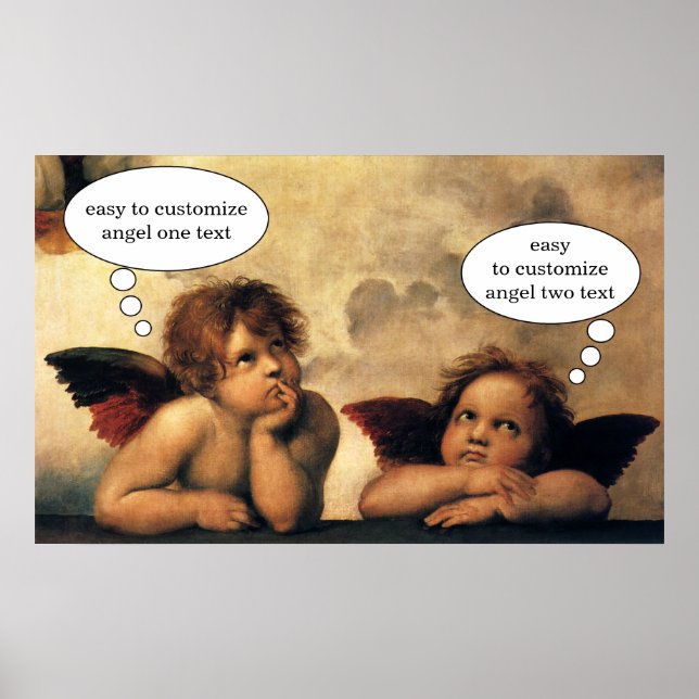 Sistine Madonna Angels by Raphael Sanzio Poster (Front)