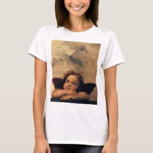 Sistine Madonna Angels by Raphael Sanzio T-Shirt