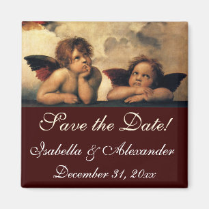 Sistine Madonna Angels by Raphael Wedding Magnet