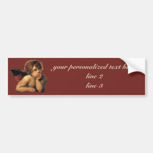 Sistine Madonna, Angels detail by Raphael Bumper Sticker