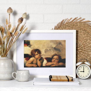 Sistine Madonna, Angels detail by Raphael Poster