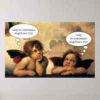 Sistine Madonna, Angels detail by Raphael