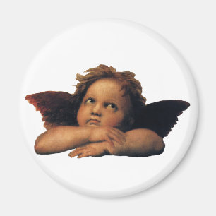 Sistine Madonna, Angels detail by Raphael Sanzio Magnet