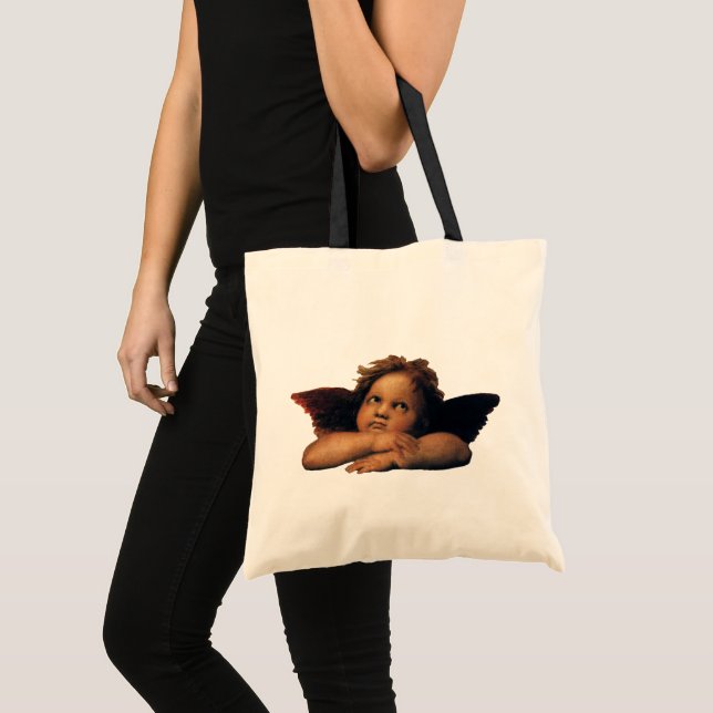 Sistine Madonna, Angels detail by Raphael Sanzio Tote Bag (Front (Product))