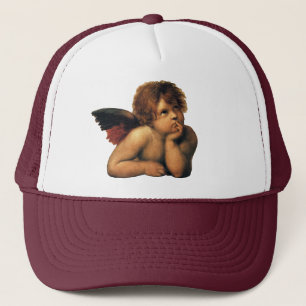 Sistine Madonna, Angels detail by Raphael Sanzio Trucker Hat
