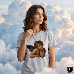 Sistine Madonna, Angels detail by Raphael T-Shirt