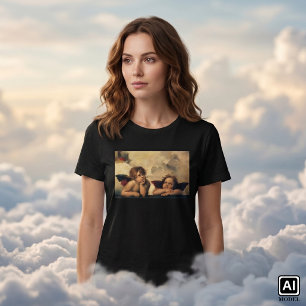 Sistine Madonna, Angels detail by Raphael T-Shirt