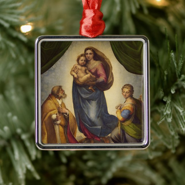 Sistine Madonna by Rapahel Metal Tree Decoration (Tree)