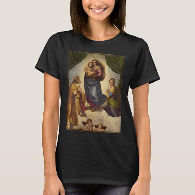 Sistine Madonna by Rapahel T-Shirt (Front)
