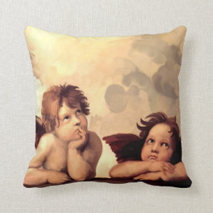 Sistine Madonna Cherubs Raffaelo Sanzio Cushion