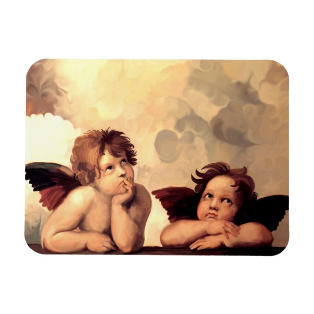 Sistine Madonna Cherubs Raffaelo Sanzio Magnet (Horizontal)