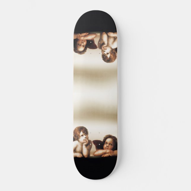 Sistine Madonna Cherubs Thinking Skateboard (Front)