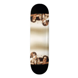 Sistine Madonna Cherubs Thinking Skateboard