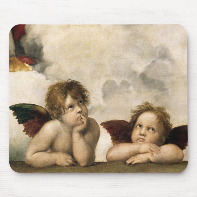 Sistine Madonna Detail, Raphael Mouse Mat (Front)