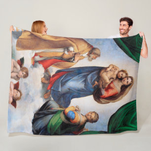 Sistine Madonna, Raphael Fleece Blanket