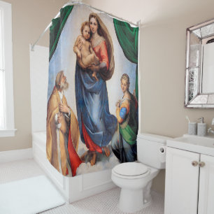 Sistine Madonna, Raphael Shower Curtain