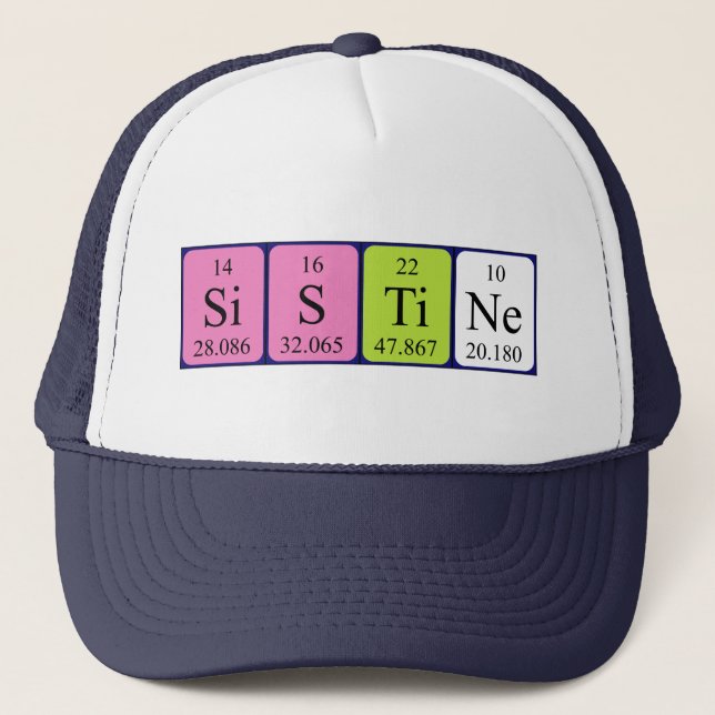 Sistine periodic table name hat (Front)
