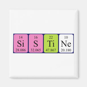 Sistine periodic table name magnet