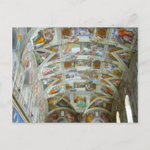 sistine roof postcard
