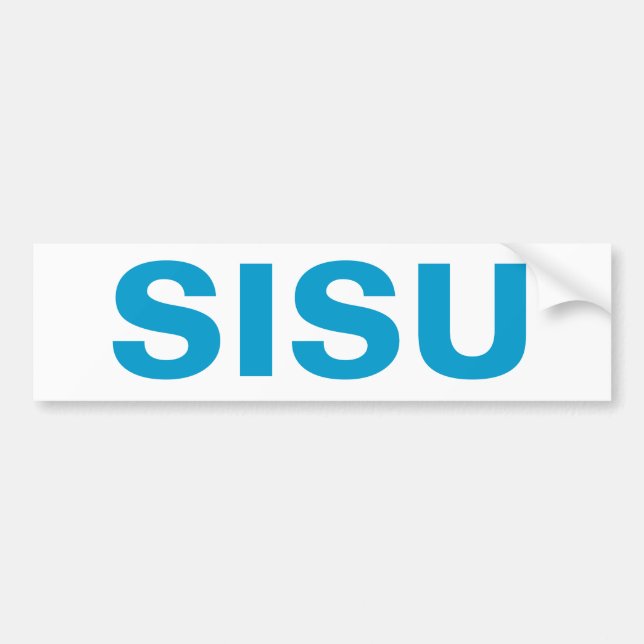 Sisu Bumper Sticker Upper Peninsula MI Finland (Front)
