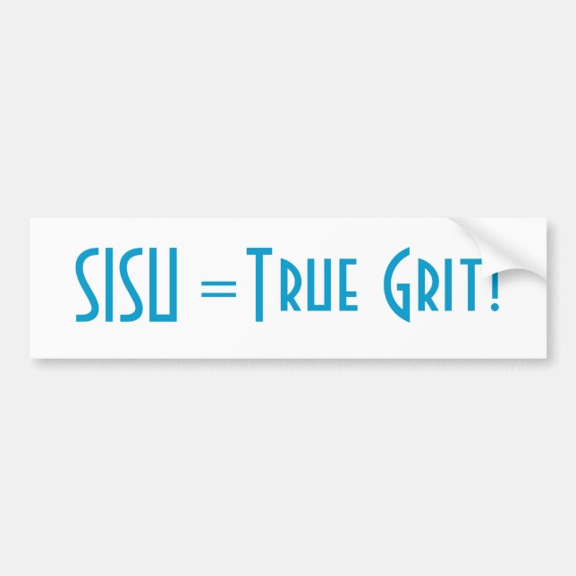 Sisu Bumper Sticker Upper Peninsula MI Finland (Front)
