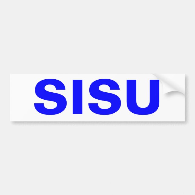 Sisu Bumper Sticker Upper Peninsula MI Finland (Front)