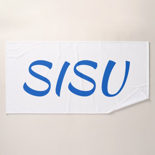 SISU Finnish Bath Towel (White) (Bath Towel)