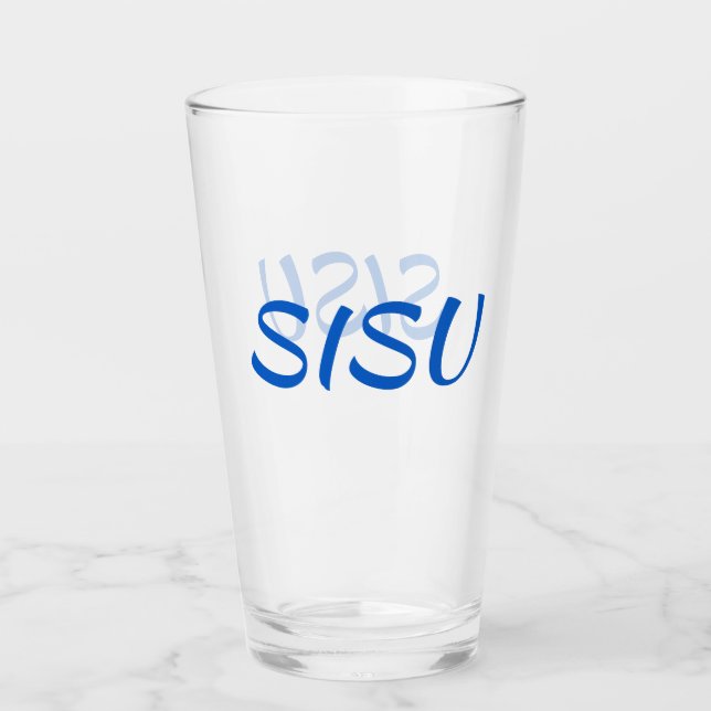 SISU Finnish Glass Tumbler (Alternate Font) (Front)