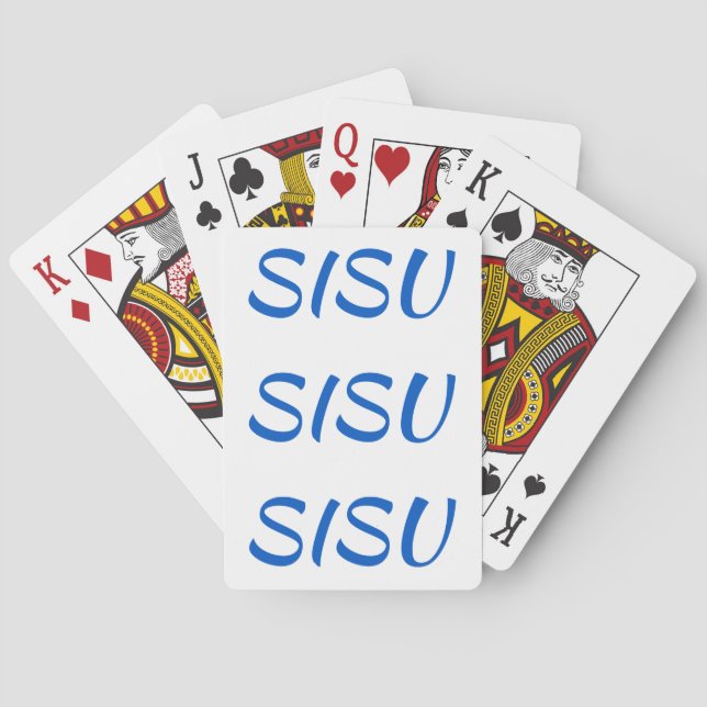 SISU Finnish Playing Cards for Cribbage (White) (Back)