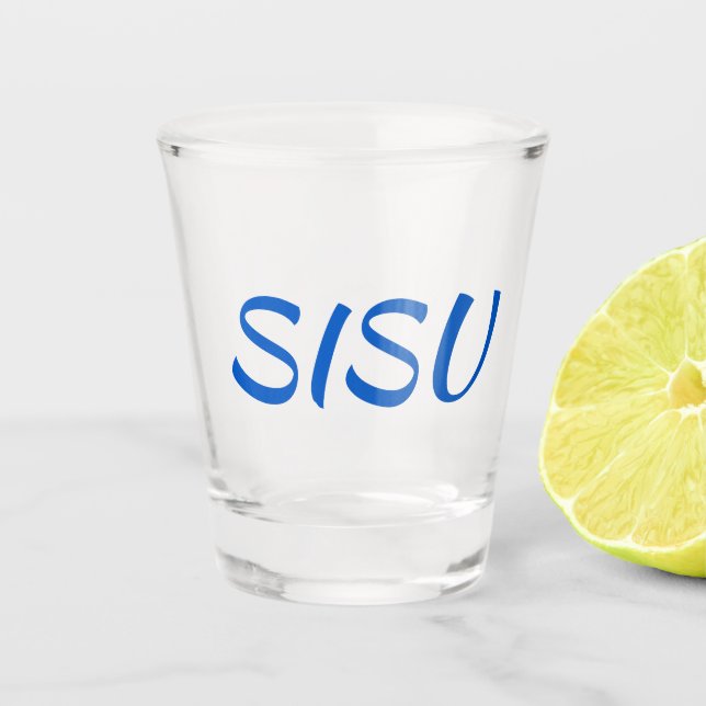 SISU Finnish Shot Glass (Set of 2) (Front)