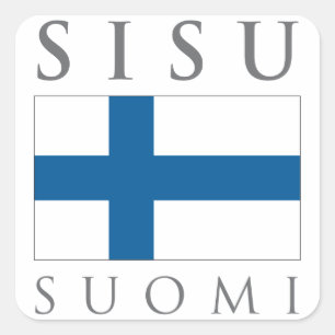 Sisu Suomi Square Sticker