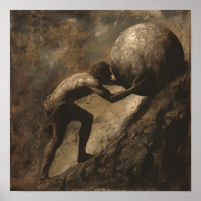 Sisyphus and His Boulder Poster (Front)