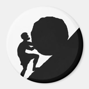 Sisyphus and Rock, Greek Mythology Magnet