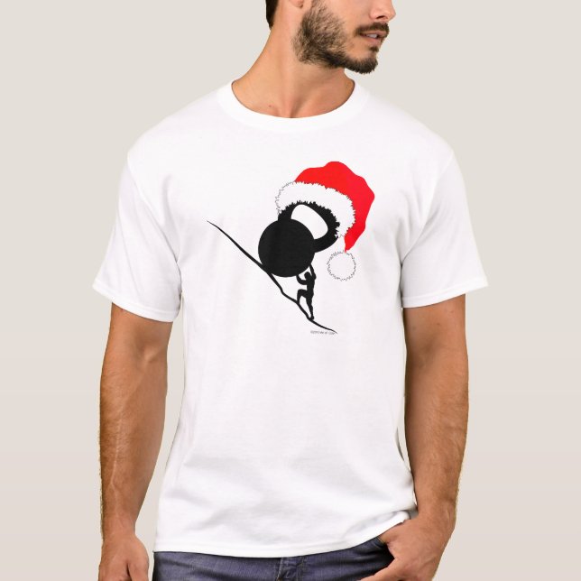 Sisyphus Kettlebell Merry Christmas T-Shirt (Front)