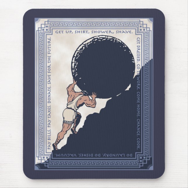Sisyphus Mundane Rock Mouse Mat (Front)
