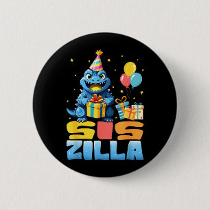 Siszilla Funny Monster Kaiju Family Matching 6 Cm Round Badge