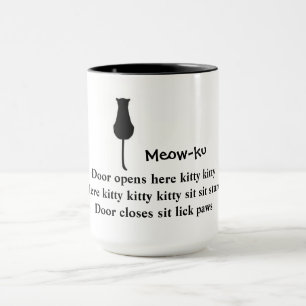 Sit and Stare: Meow-ku Cat Mug