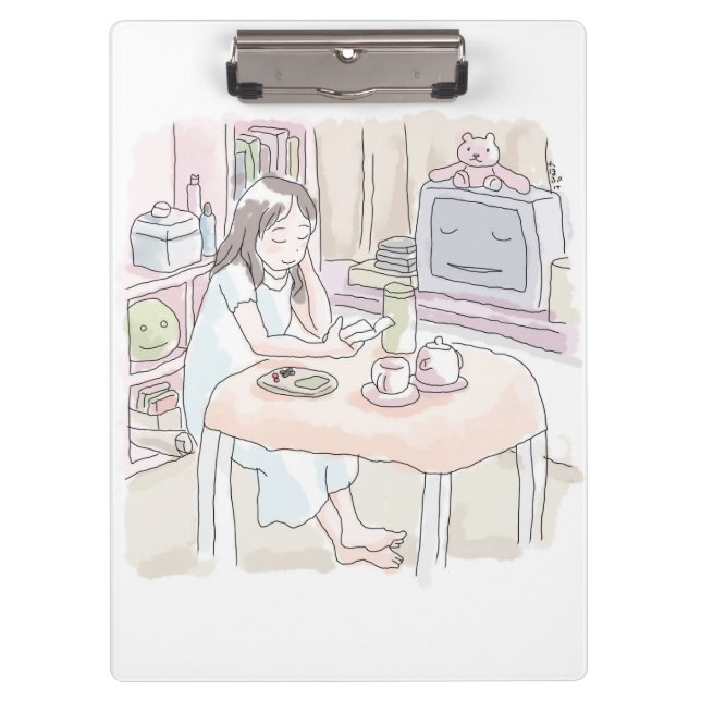 sit down at clipboard (Front)