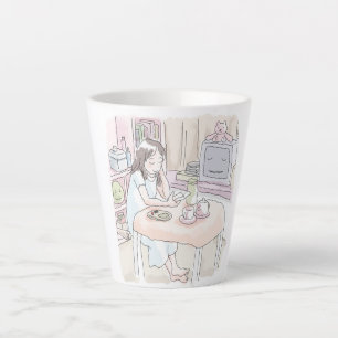 sit down at latte mug