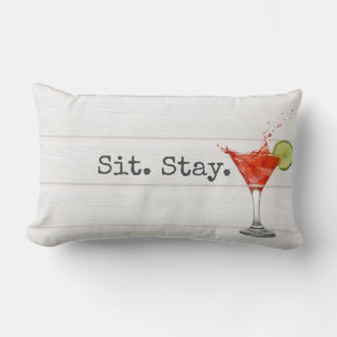 Sit. Stay. Cocktail Lumbar Cushion