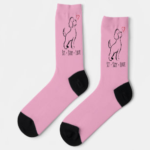 Sit-Stay-Love Bichon Socks