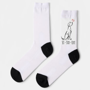 Sit-Stay-Love Labrador Socks